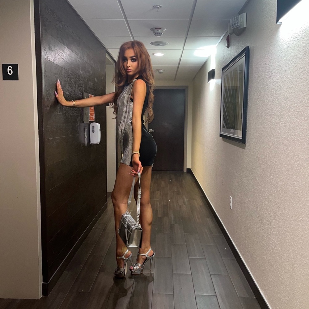 Versace silver and black dress